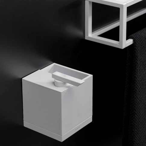 Tvålpump & Tandborsthållare The Cube Vit Matt 385 ml